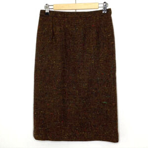 Devernois‎ Paris  brown tweed skirt